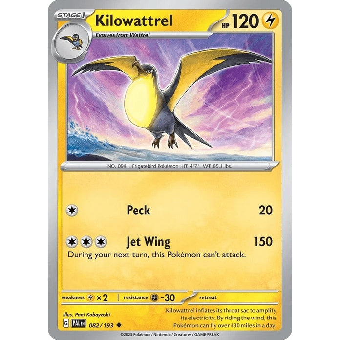 Kilowattrel - Paldea Evolved (Uncommon) [PAL-82] English / Near Mint / Normal