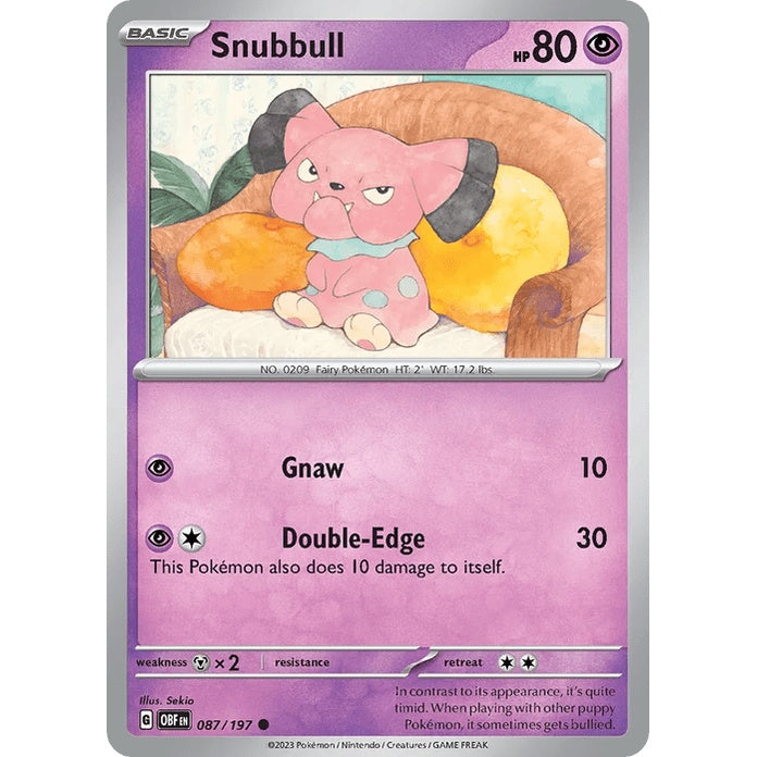 Snubbull - Obsidian Flames (Common) [OBF-87] English / Near Mint / Normal