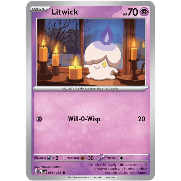 Litwick - Pitch Black (Common) [PBL-36] English / Near Mint / Normal