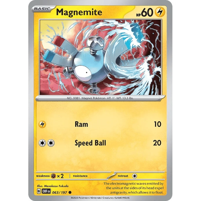 Magnemite - Obsidian Flames (Common) [OBF-63] English / Near Mint / Normal