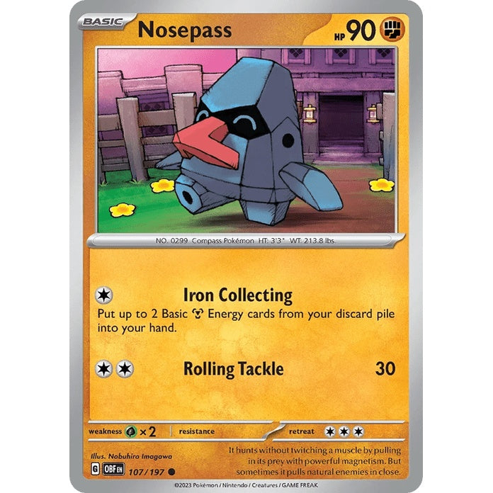 Nosepass - Obsidian Flames (Common) [OBF-107] English / Near Mint / Normal