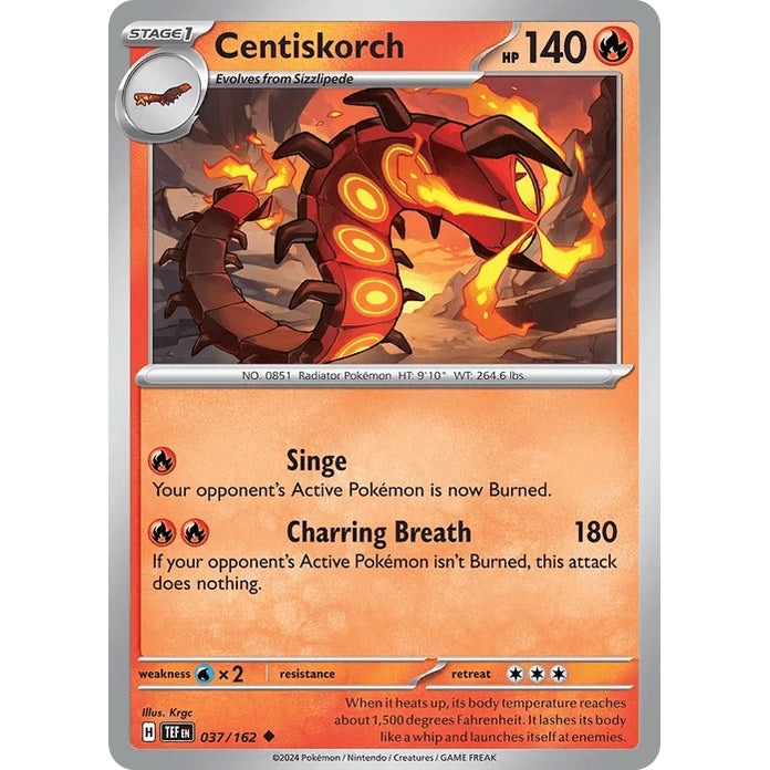 Centiskorch - Temporal Forces (Uncommon) [TEF-37] English / Near Mint / Normal