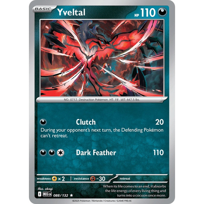 Yveltal - Mega Evolution (Rare) [MEG-88] English / Near Mint / Normal