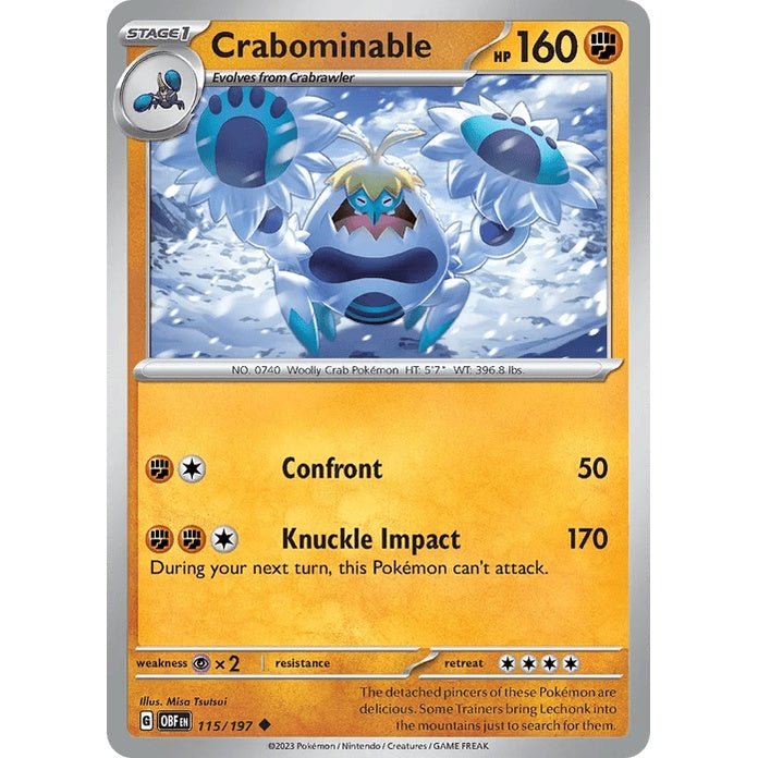 Crabominable - Obsidian Flames (Uncommon) [OBF-115] English / Near Mint / Normal