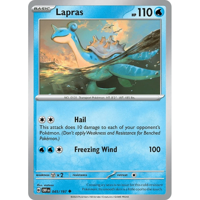 Lapras - Obsidian Flames (Uncommon) [OBF-45] English / Near Mint / Normal
