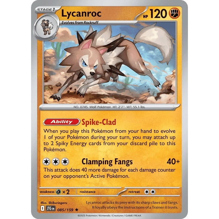 Lycanroc - Journey Together (Rare) [JTG-85] English / Near Mint / Normal
