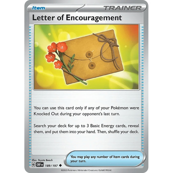Letter of Encouragement - Obsidian Flames (Uncommon) [OBF-189] English / Near Mint / Normal