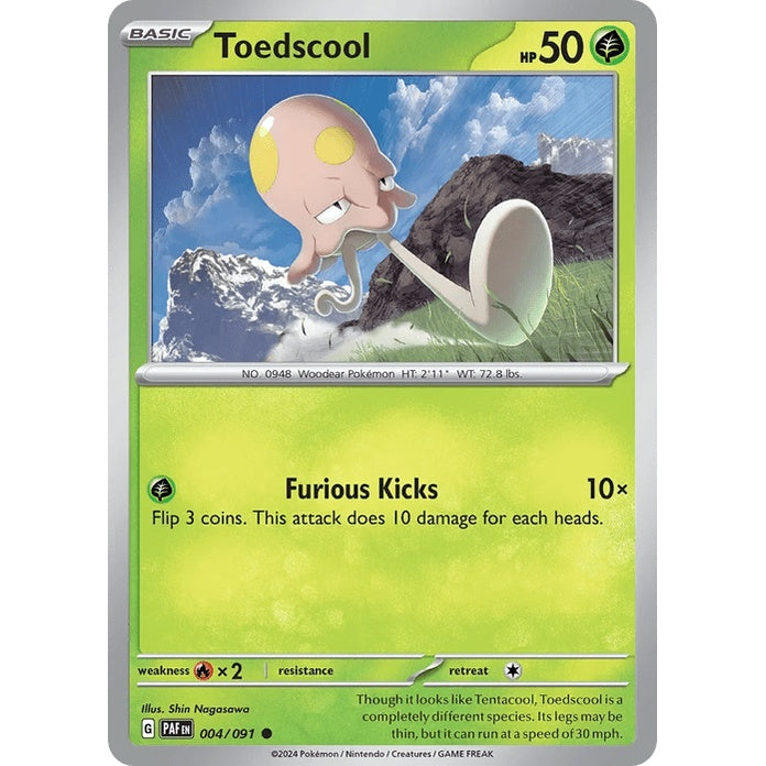 Toedscool - Paldean Fates (Common) [PAF-4] English / Near Mint / Normal