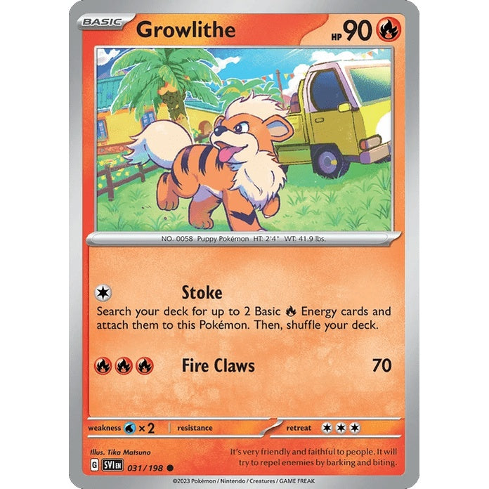 Growlithe - Scarlet & Violet (Common) [SVI-31] English / Near Mint / Normal
