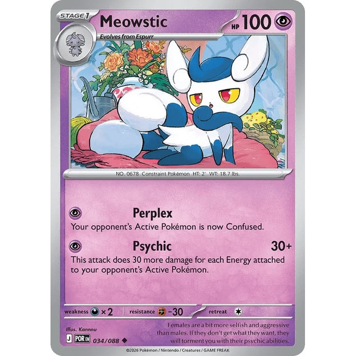 Meowstic - Perfect Order (Uncommon) [POR-34] English / Near Mint / Normal