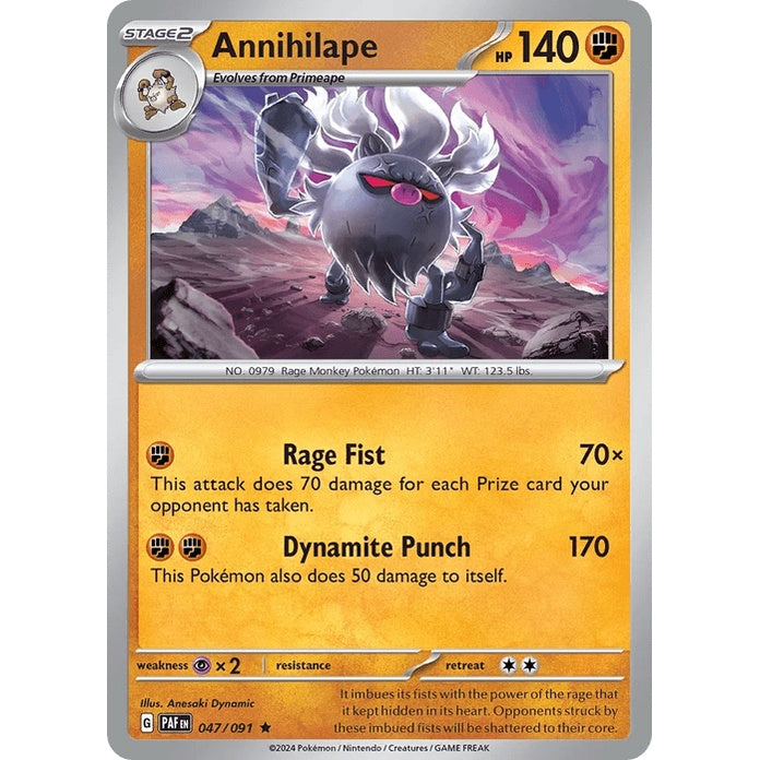 Annihilape - Paldean Fates (Rare) [PAF-47] English / Near Mint / Normal