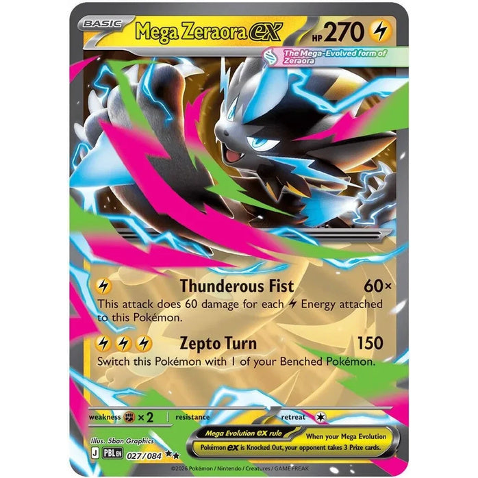 Mega Zeraora ex - Pitch Black (Double Rare) [PBL-27] English / Near Mint / Normal