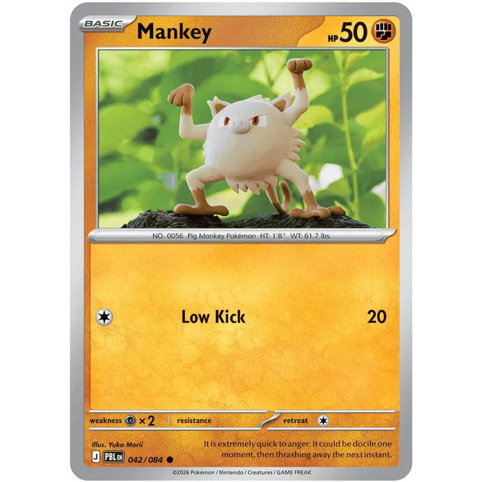 Mankey - Pitch Black (Common) [PBL-42] English / Near Mint / Normal