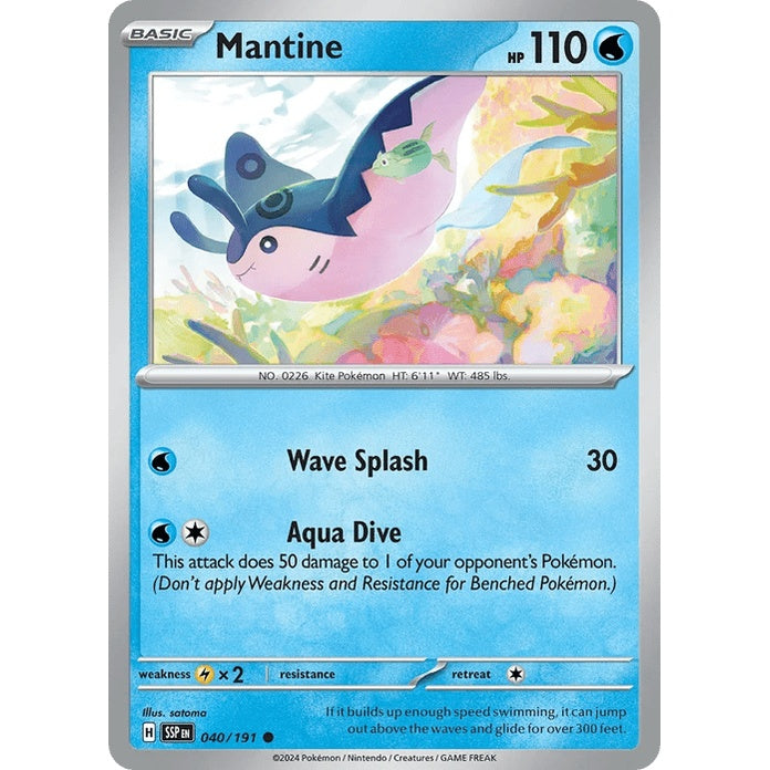 Mantine - Surging Sparks (Common) [SSP-40] English / Near Mint / Normal