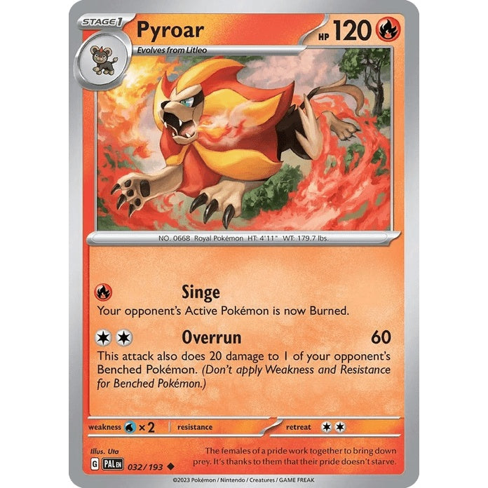 Pyroar - Paldea Evolved (Uncommon) [PAL-32] English / Near Mint / Normal