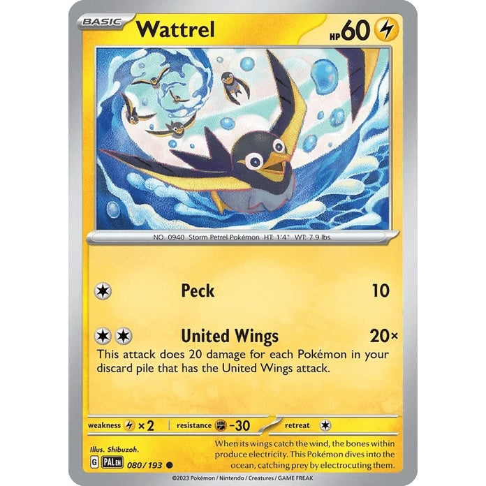 Wattrel - Paldea Evolved (Common) [PAL-80] English / Near Mint / Normal