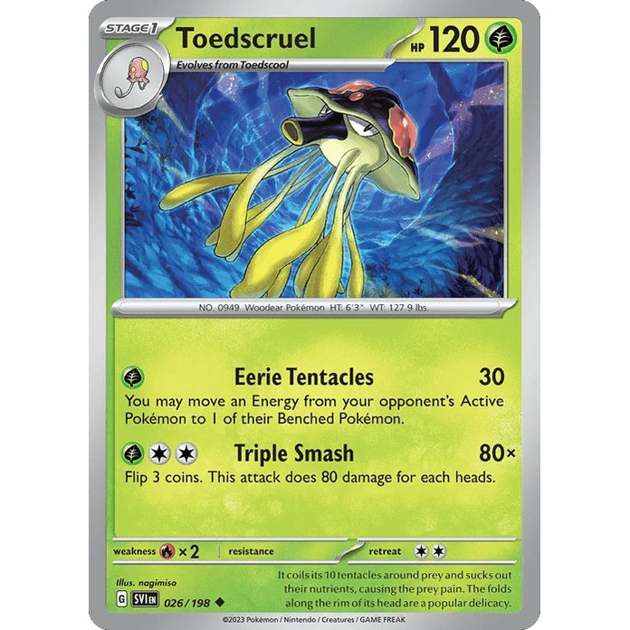 Toedscruel - Scarlet & Violet (Uncommon) [SVI-26] English / Near Mint / Normal
