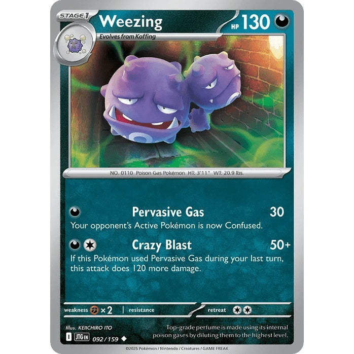 Weezing - Journey Together (Uncommon) [JTG-92] English / Near Mint / Normal