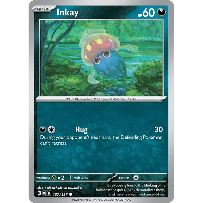 Inkay - Obsidian Flames (Common) [OBF-137] English / Near Mint / Normal