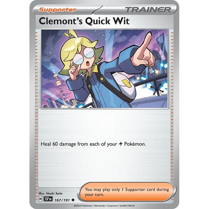 Clemont's Quick Wit - Surging Sparks (Uncommon) [SSP-167] English / Near Mint / Normal