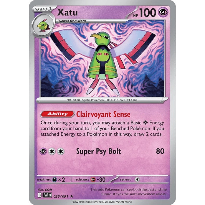 Xatu - Paldean Fates (Rare) [PAF-26] English / Near Mint / Normal