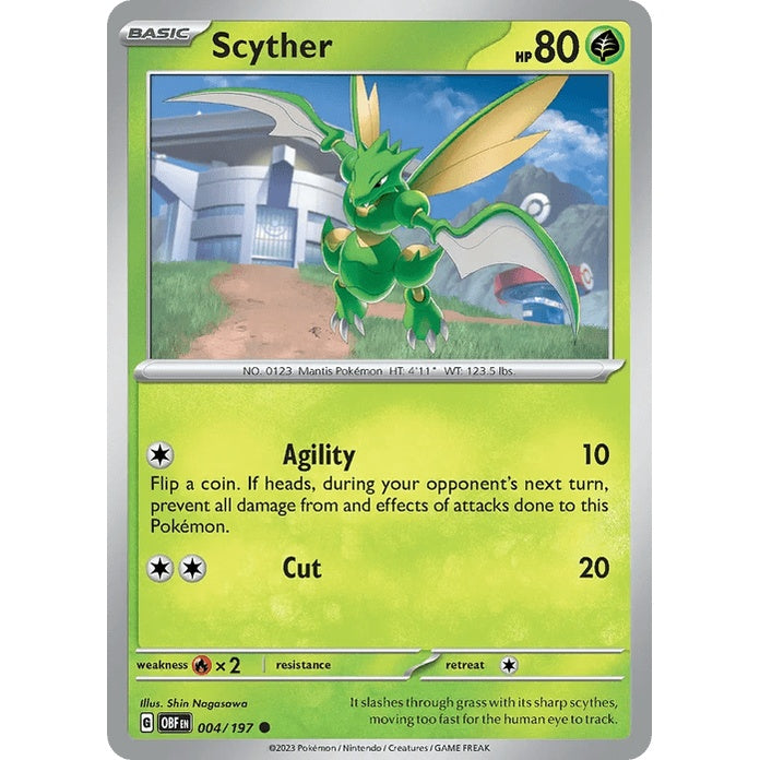 Scyther - Obsidian Flames (Common) [OBF-4] English / Near Mint / Normal
