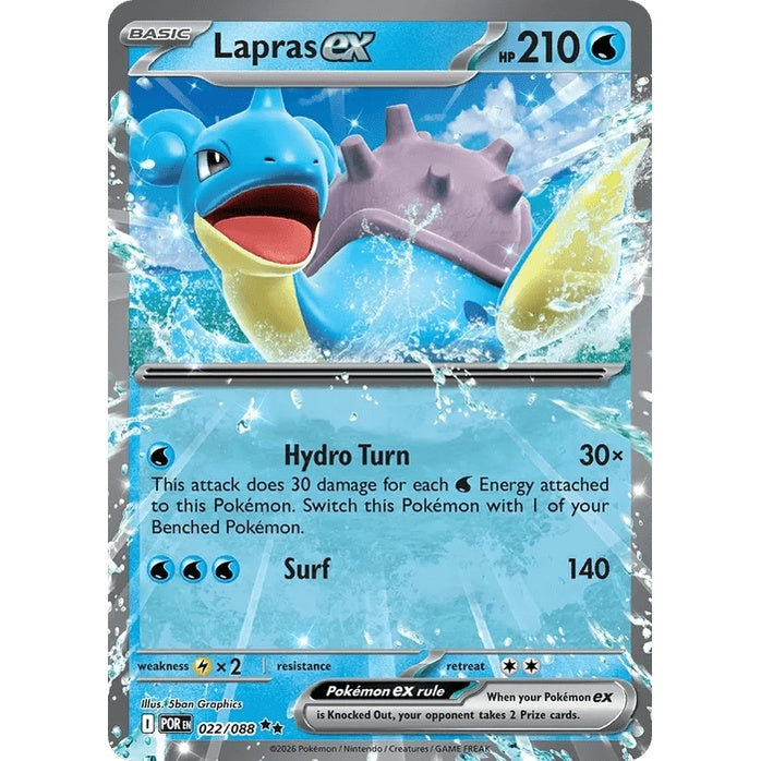 Lapras ex - Perfect Order (Double Rare) [POR-22] English / Near Mint / Normal