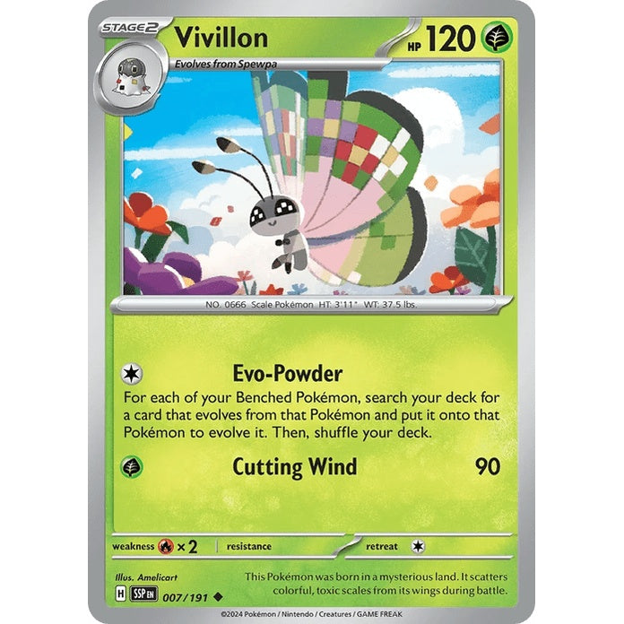Vivillon - Surging Sparks (Uncommon) [SSP-7] English / Near Mint / Normal