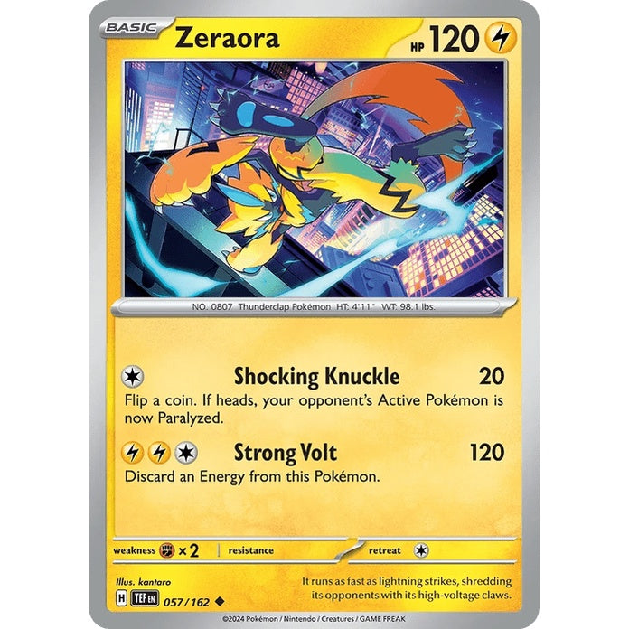 Zeraora - Temporal Forces (Uncommon) [TEF-57] English / Near Mint / Normal