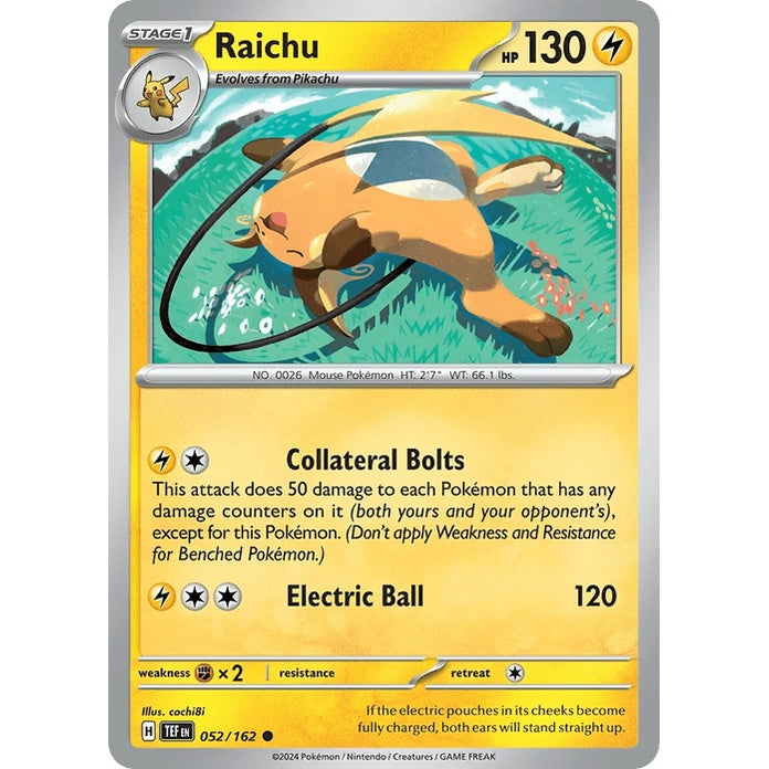Raichu - Temporal Forces (Common) [TEF-52] English / Near Mint / Normal