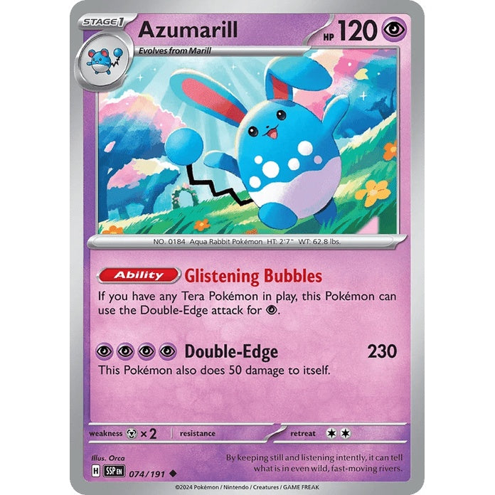 Azumarill - Surging Sparks (Uncommon) [SSP-74] English / Near Mint / Normal