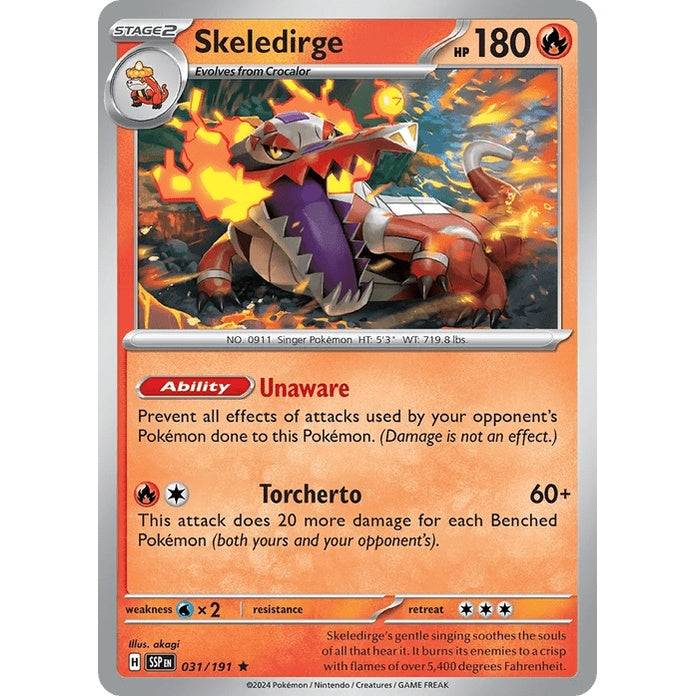 Skeledirge - Surging Sparks (Rare) [SSP-31] English / Near Mint / Normal