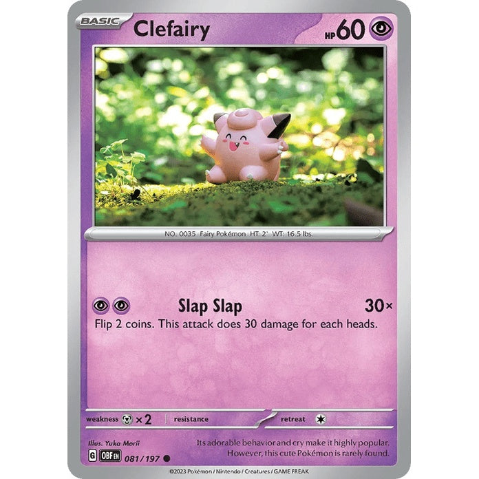 Clefairy - Obsidian Flames (Common) [OBF-81] English / Near Mint / Normal
