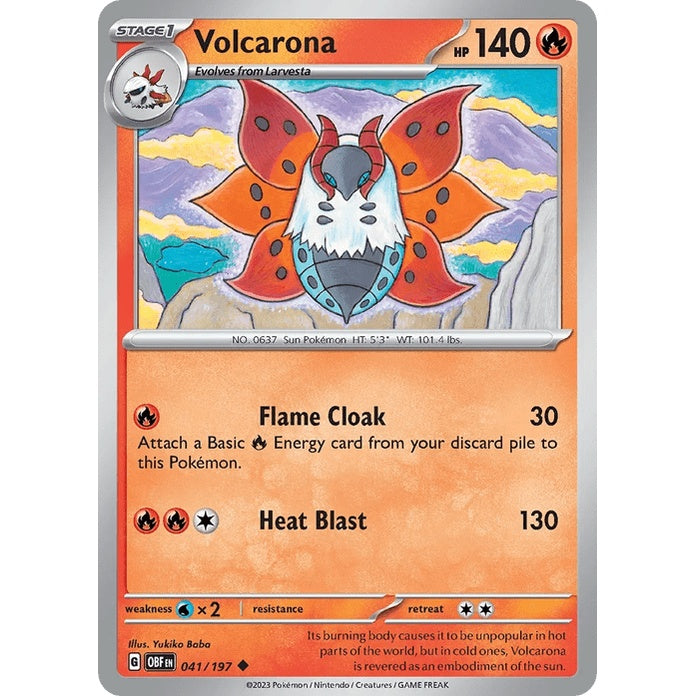 Volcarona - Obsidian Flames (Uncommon) [OBF-41] English / Near Mint / Normal
