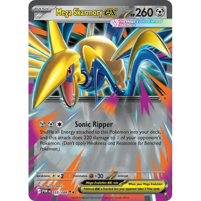 Mega Skarmory ex - Perfect Order (Double Rare) [POR-55] English / Near Mint / Normal