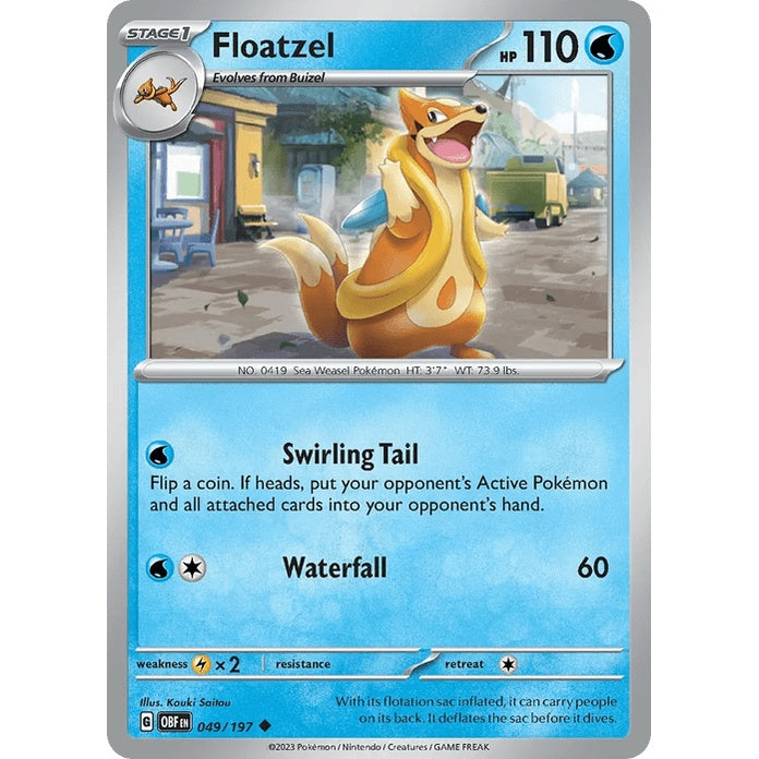 Floatzel - Obsidian Flames (Uncommon) [OBF-49] English / Near Mint / Normal