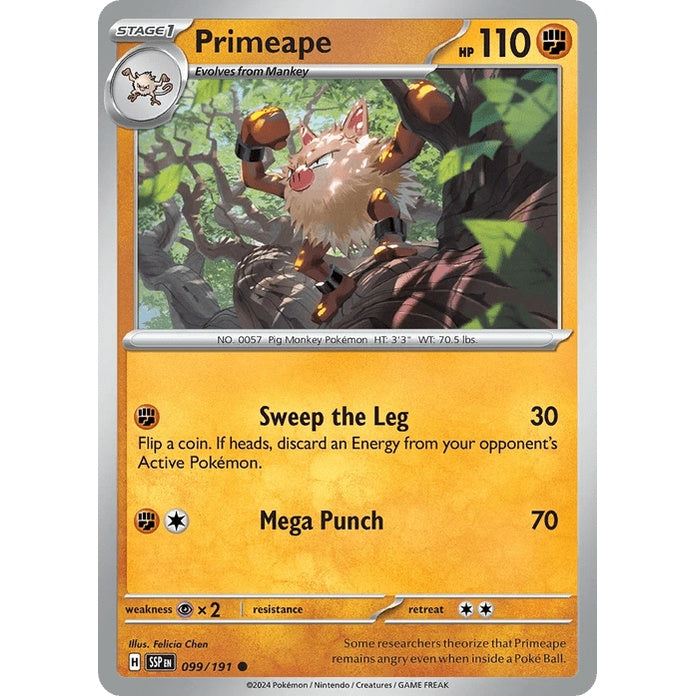 Primeape - Surging Sparks (Common) [SSP-99] English / Near Mint / Normal