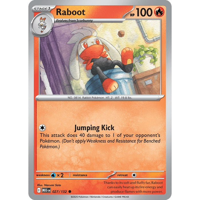 Raboot - Mega Evolution (Common) [MEG-27] English / Near Mint / Normal