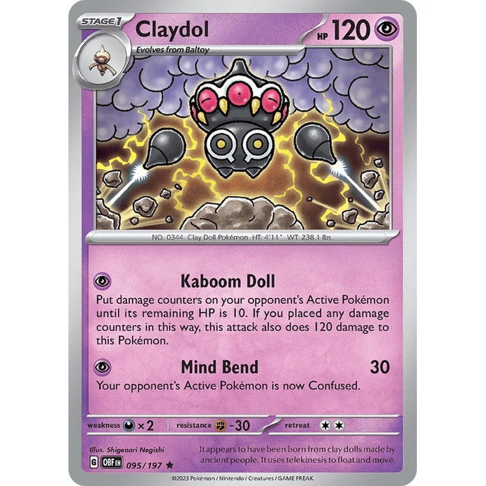 Claydol - Obsidian Flames (Rare) [OBF-95] English / Near Mint / Normal
