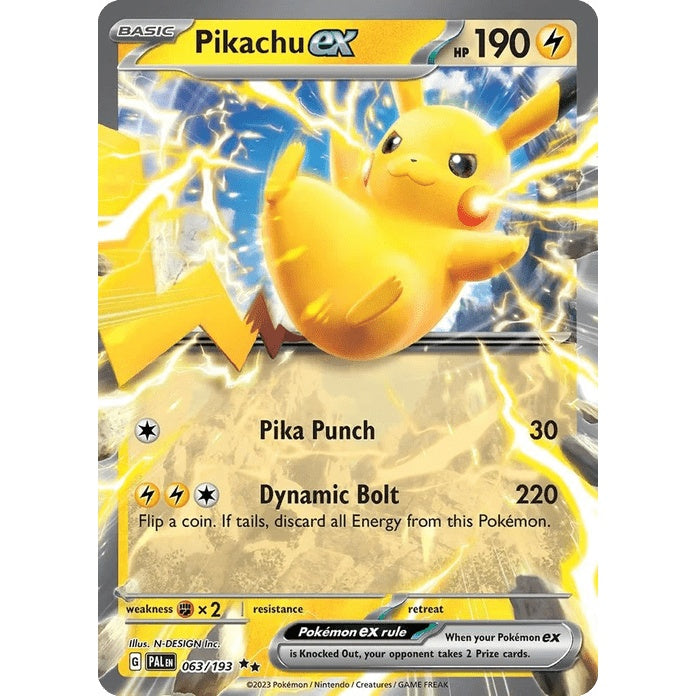 Pikachu ex - Paldea Evolved (Double Rare) [PAL-63] English / Near Mint / Normal