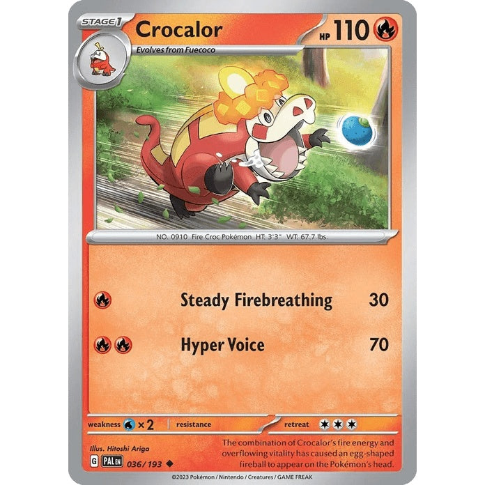 Crocalor - Paldea Evolved (Uncommon) [PAL-36] English / Near Mint / Normal