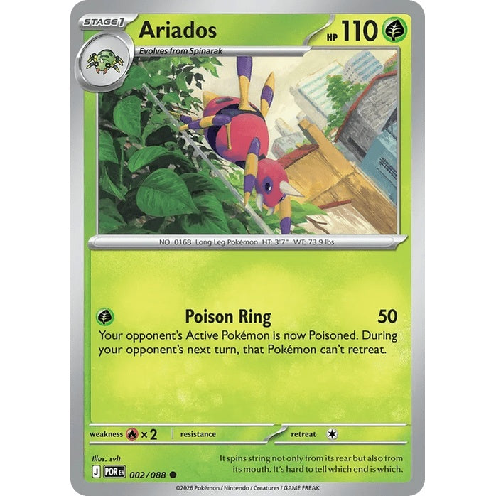 Ariados - Perfect Order (Common) [POR-2] English / Near Mint / Normal