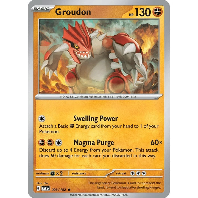 Groudon - Paradox Rift (Rare) [PAR-93] English / Near Mint / Normal