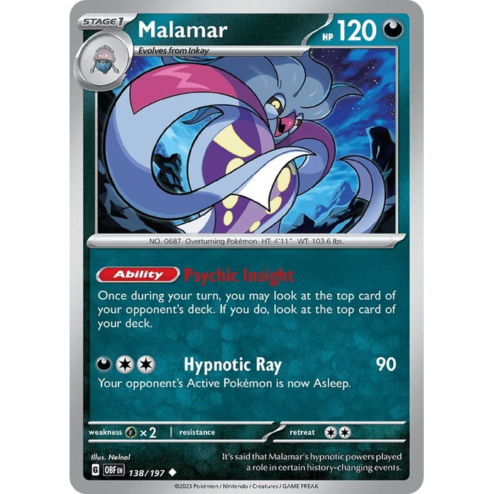 Malamar - Obsidian Flames (Uncommon) [OBF-138] English / Near Mint / Normal
