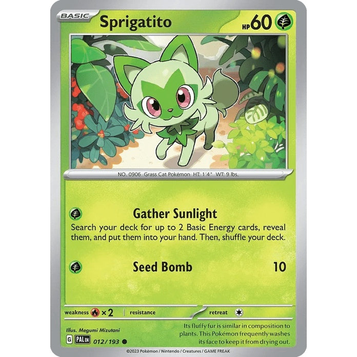 Sprigatito - Paldea Evolved (Common) [PAL-12] English / Near Mint / Normal