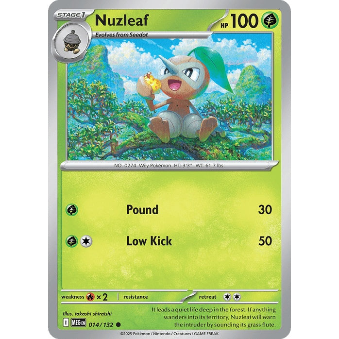 Nuzleaf - Mega Evolution (Common) [MEG-14] English / Near Mint / Normal
