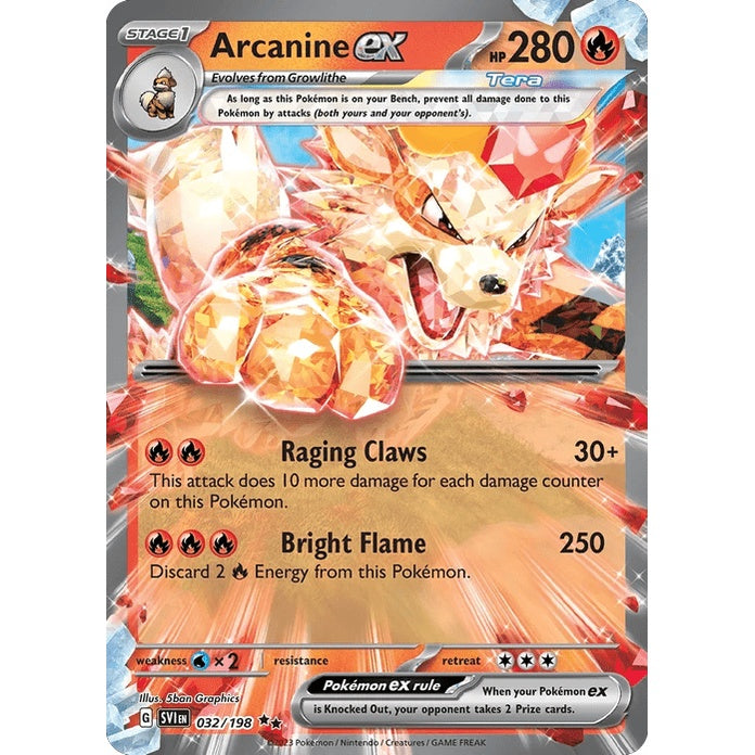 Arcanine ex - Scarlet & Violet (Double Rare) [SVI-32] English / Near Mint / Normal
