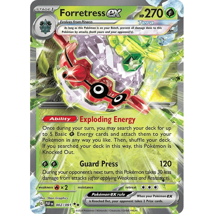 Forretress ex - Paldean Fates (Double Rare) [PAF-2] English / Near Mint / Normal