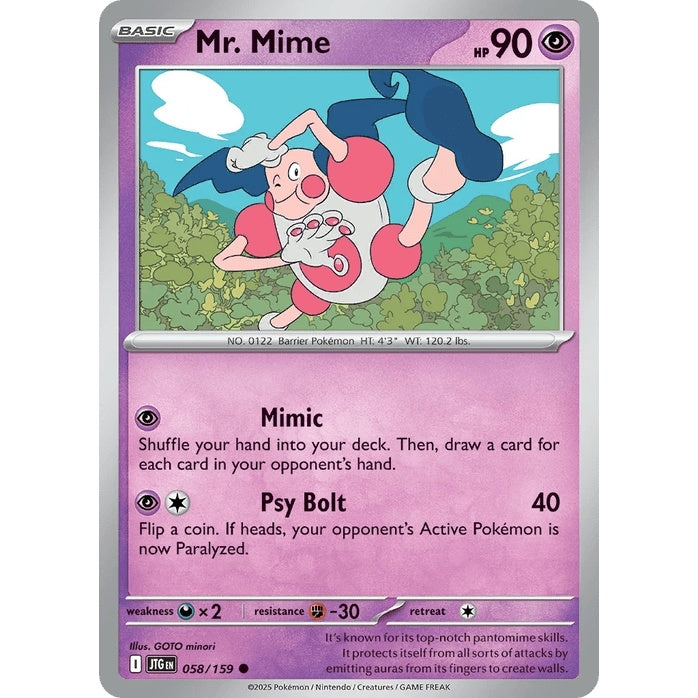 Mr. Mime - Journey Together (Common) [JTG-58] English / Near Mint / Normal