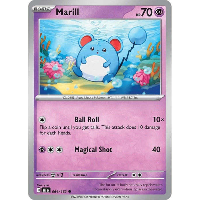 Marill - Temporal Forces (Common) [TEF-64] English / Near Mint / Normal
